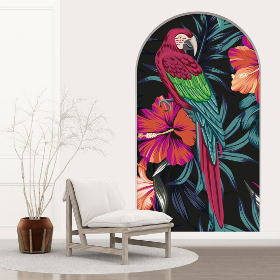 Optical Illusions Arch Wall Sticker - Parrot