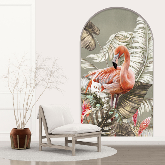 Optical Illusions Arch Wall Sticker - Pink Flamingo