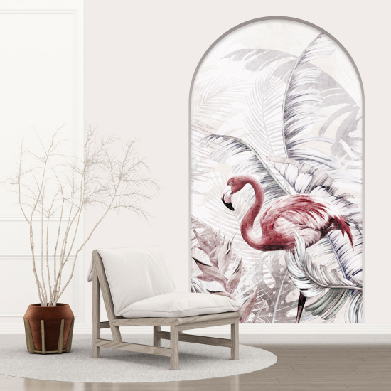 Optical Illusions Arch Wall Sticker - Pink Flamingo