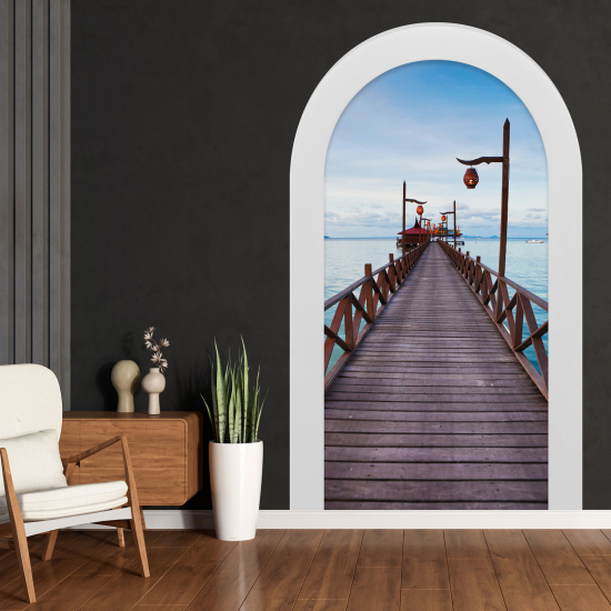 Optical Illusions Arch Wall Sticker - Pontoon