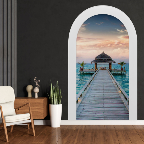 Optical Illusions Arch Wall Sticker - Pontoon