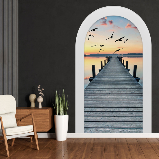 Optical Illusions Arch Wall Sticker - Pontoon