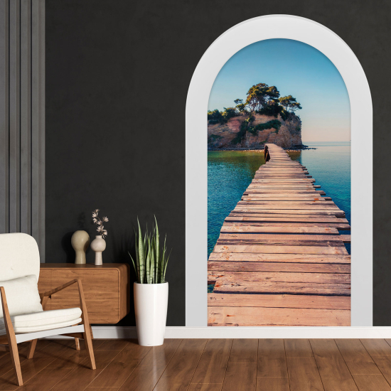 Optical Illusions Arch Wall Sticker - Pontoon