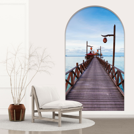 Optical Illusions Arch Wall Sticker - Pontoon