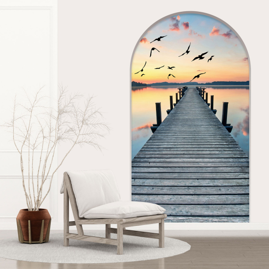 Optical Illusions Arch Wall Sticker - Pontoon