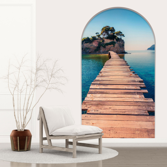 Optical Illusions Arch Wall Sticker - Pontoon