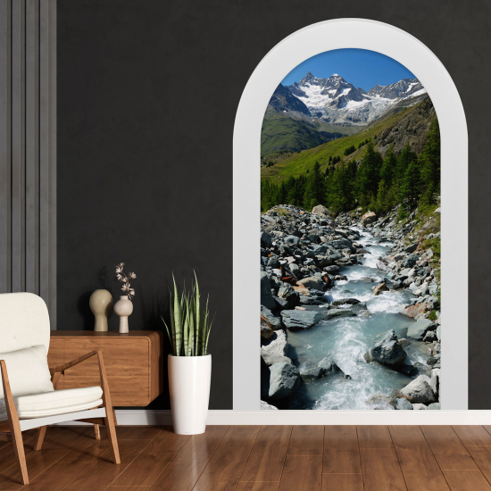 Optical Illusions Arch Wall Sticker - River