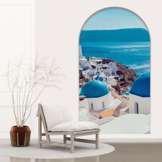 Optical Illusions Arch Wall Sticker - Santorini