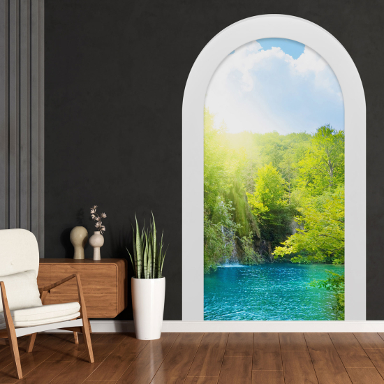 Optical Illusions Arch Wall Sticker - Sea View