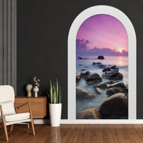 Optical Illusions Arch Wall Sticker - Sea View