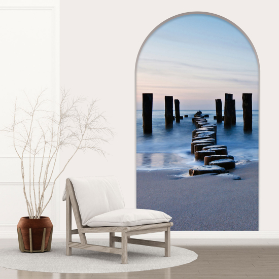 Optical Illusions Arch Wall Sticker - Sea View