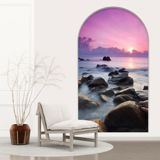 Optical Illusions Arch Wall Sticker - Sea View