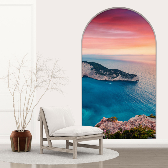 Optical Illusions Arch Wall Sticker - Sea View