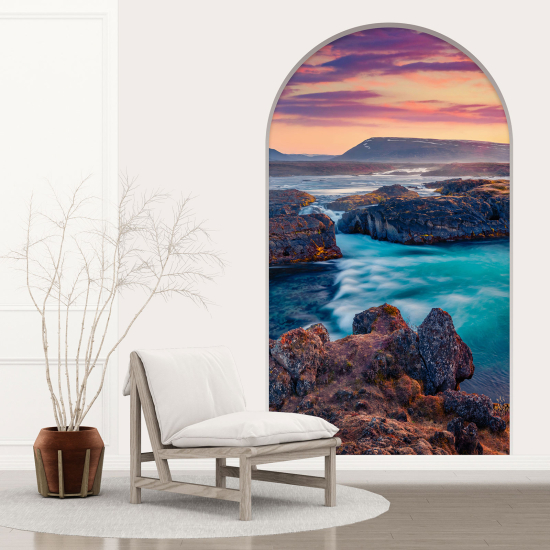 Optical Illusions Arch Wall Sticker - Sea View