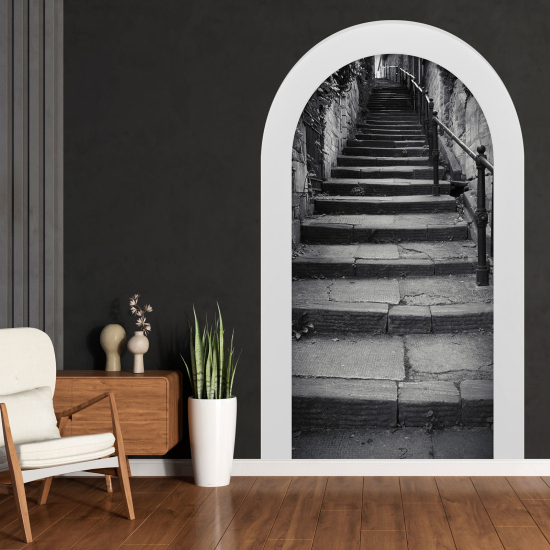 Optical Illusions Arch Wall Sticker - Stairs