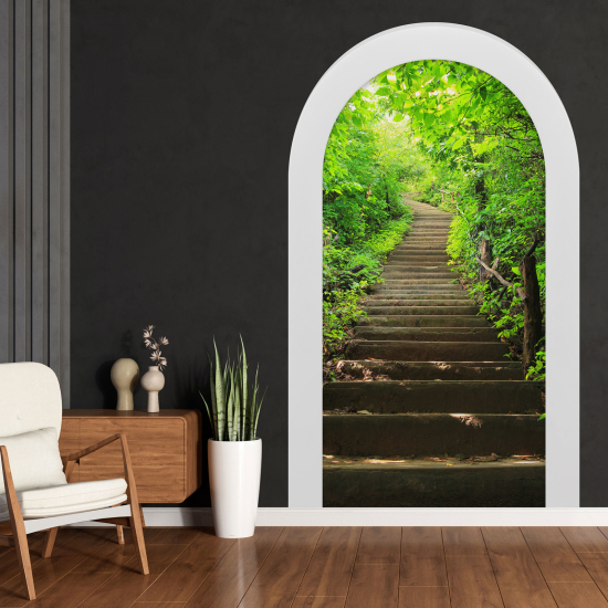 Optical Illusions Arch Wall Sticker - Stairs