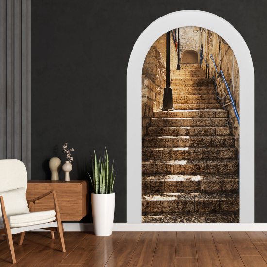 Optical Illusions Arch Wall Sticker - Stairs