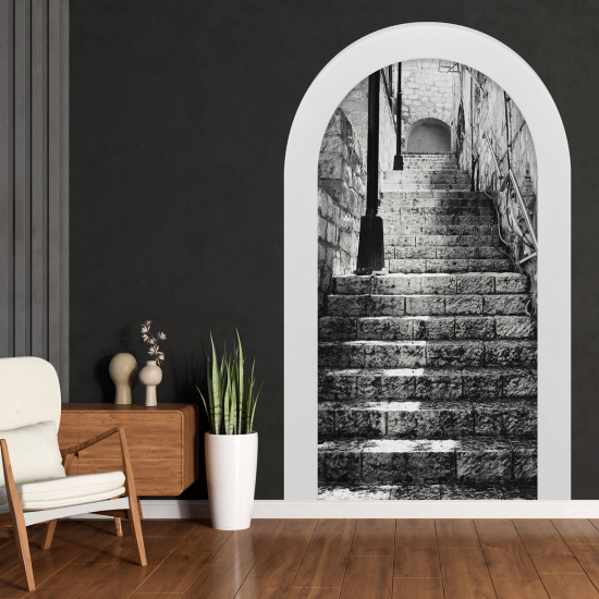 Optical Illusions Arch Wall Sticker - Stairs