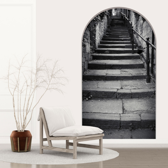 Optical Illusions Arch Wall Sticker - Stairs