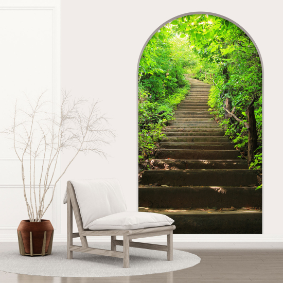 Optical Illusions Arch Wall Sticker - Stairs