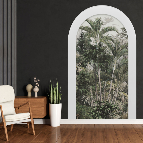 Optical Illusions Arch Wall Sticker - Tropical Forest