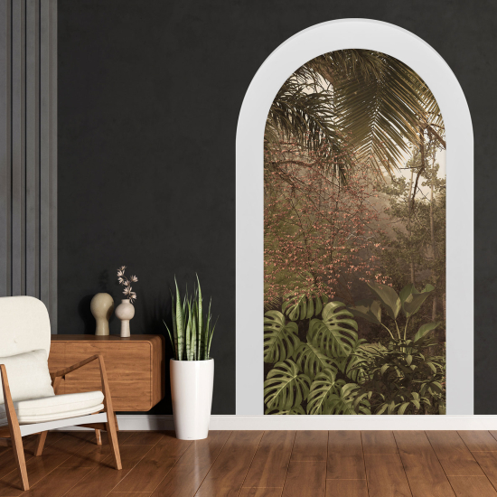 Optical Illusions Arch Wall Sticker - Tropical Forest