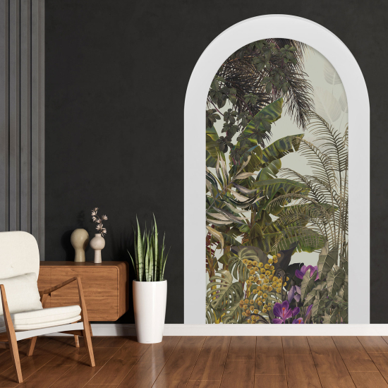 Optical Illusions Arch Wall Sticker - Tropical Forest