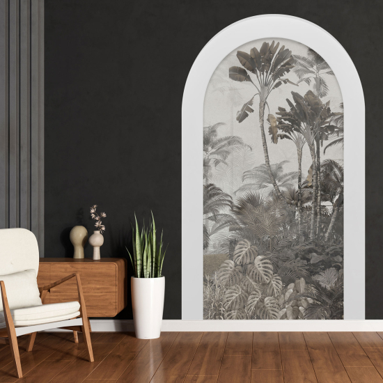 Optical Illusions Arch Wall Sticker - Tropical Forest