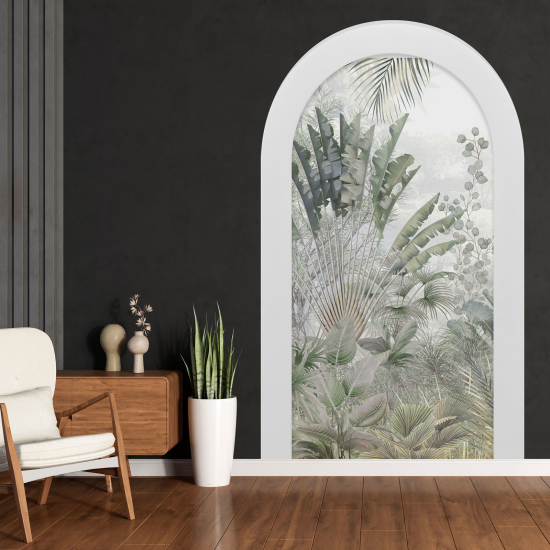 Optical Illusions Arch Wall Sticker - Tropical Forest