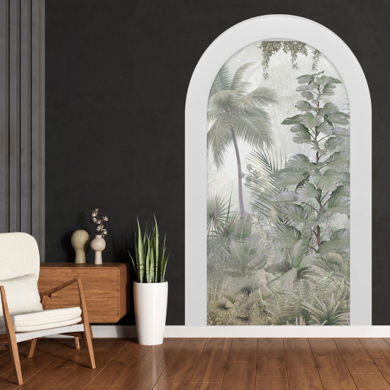 Optical Illusions Arch Wall Sticker - Tropical Forest