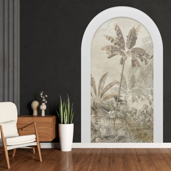 Optical Illusions Arch Wall Sticker - Tropical Forest