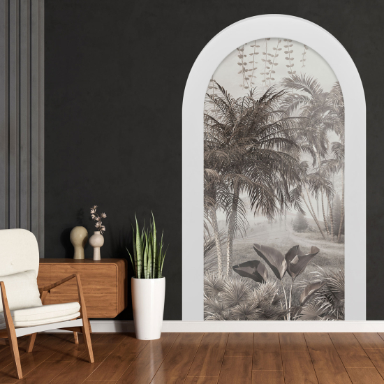 Optical Illusions Arch Wall Sticker - Tropical Forest