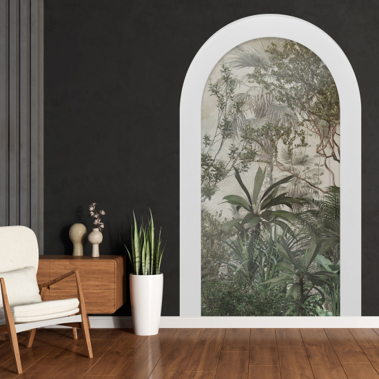 Optical Illusions Arch Wall Sticker - Tropical Forest