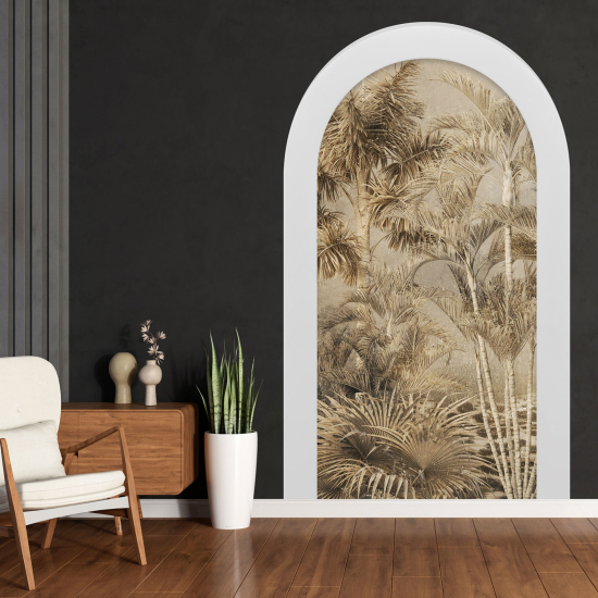 Optical Illusions Arch Wall Sticker - Tropical Forest