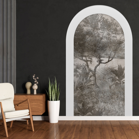 Optical Illusions Arch Wall Sticker - Tropical Forest