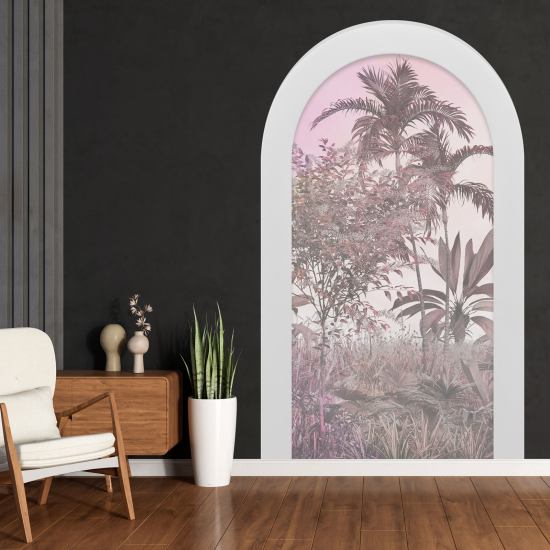 Optical Illusions Arch Wall Sticker - Tropical Forest