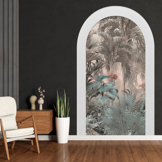 Optical Illusions Arch Wall Sticker - Tropical Forest