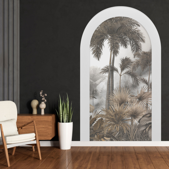 Optical Illusions Arch Wall Sticker - Tropical Forest