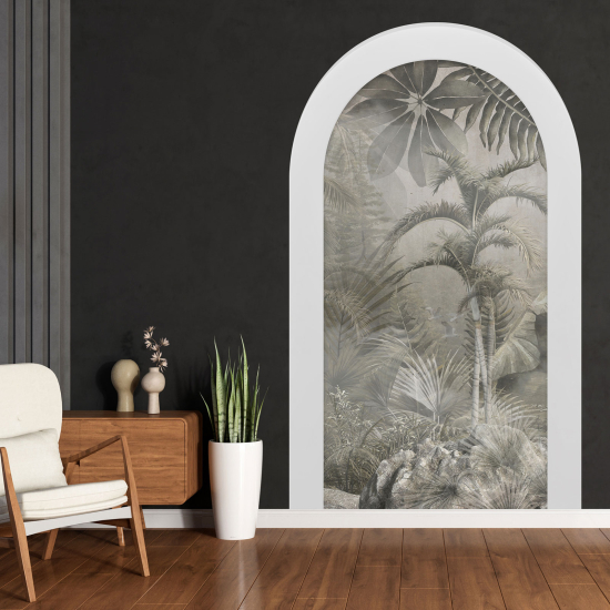 Optical Illusions Arch Wall Sticker - Tropical Forest