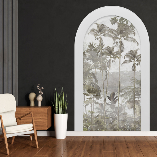 Optical Illusions Arch Wall Sticker - Tropical Forest