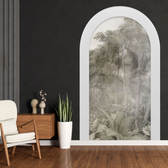 Optical Illusions Arch Wall Sticker - Tropical Forest