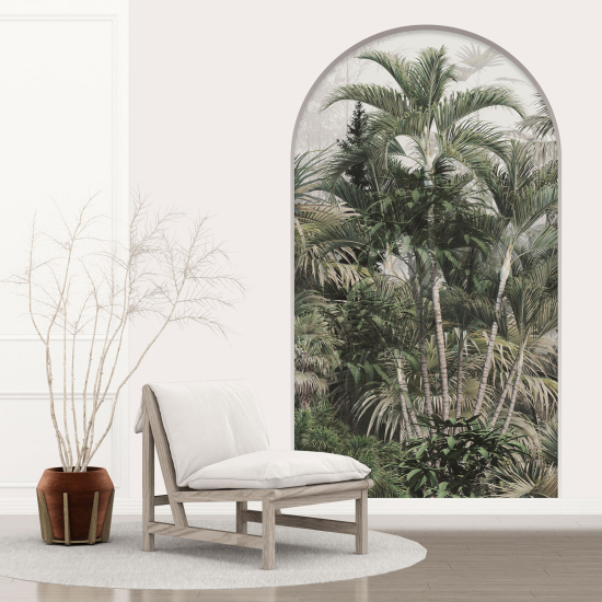 Optical Illusions Arch Wall Sticker - Tropical Forest