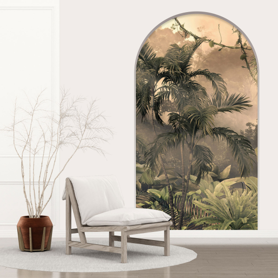 Optical Illusions Arch Wall Sticker - Tropical Forest