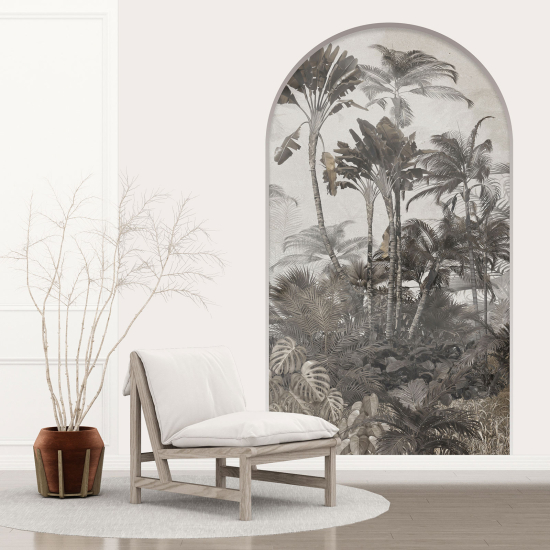 Optical Illusions Arch Wall Sticker - Tropical Forest