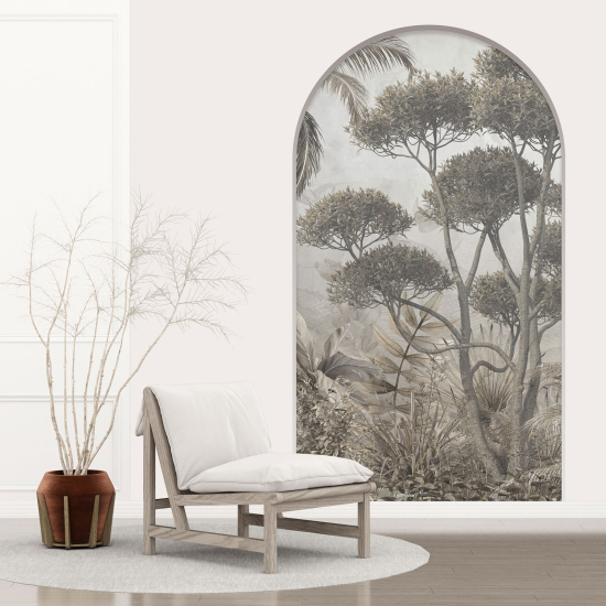 Optical Illusions Arch Wall Sticker - Tropical Forest