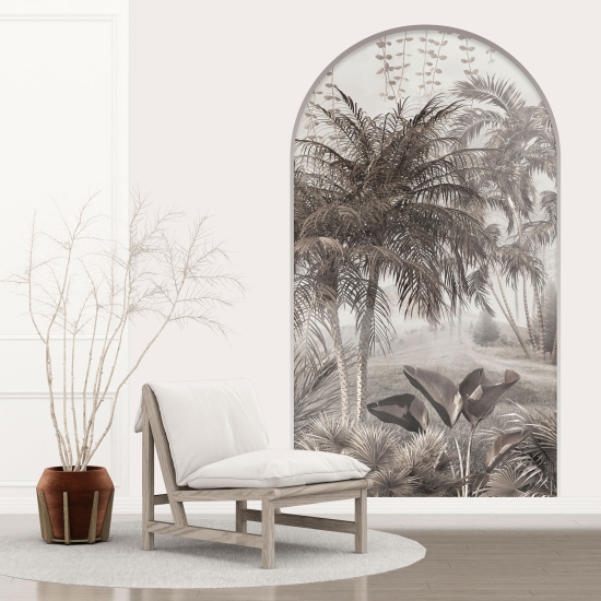 Optical Illusions Arch Wall Sticker - Tropical Forest