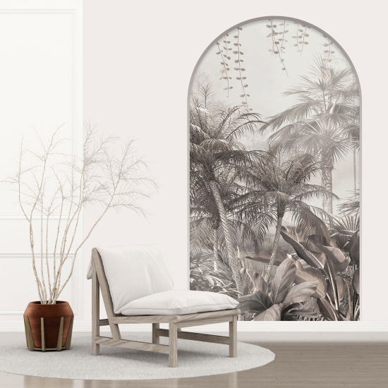 Optical Illusions Arch Wall Sticker - Tropical Forest