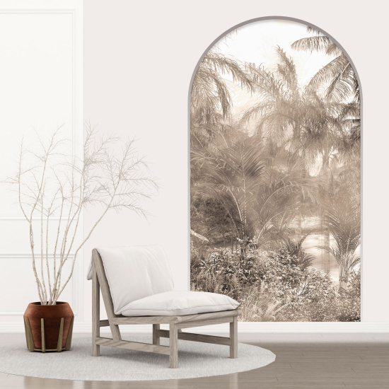 Optical Illusions Arch Wall Sticker - Tropical Forest