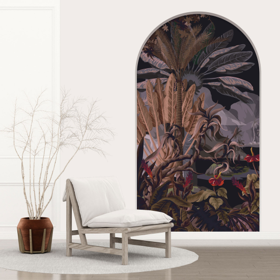 Optical Illusions Arch Wall Sticker - Tropical Forest