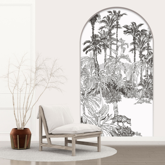 Optical Illusions Arch Wall Sticker - Tropical Forest